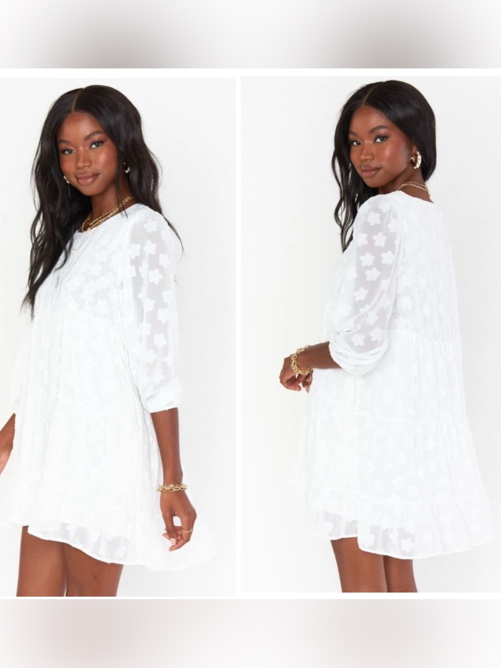 Show Me Your Mumu Portabella White Daisy Mini Dress Pockets Size XS